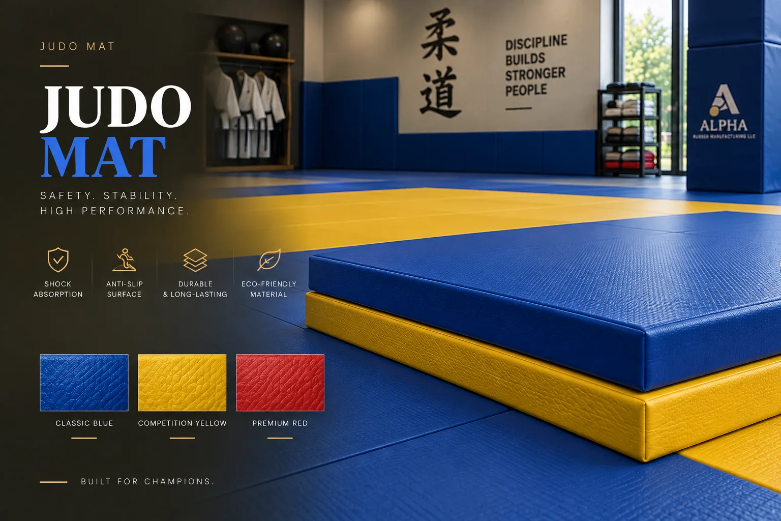 Textured judo training mats