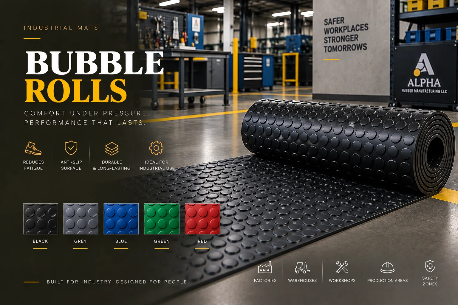 Bubble Rolls product in its intended application