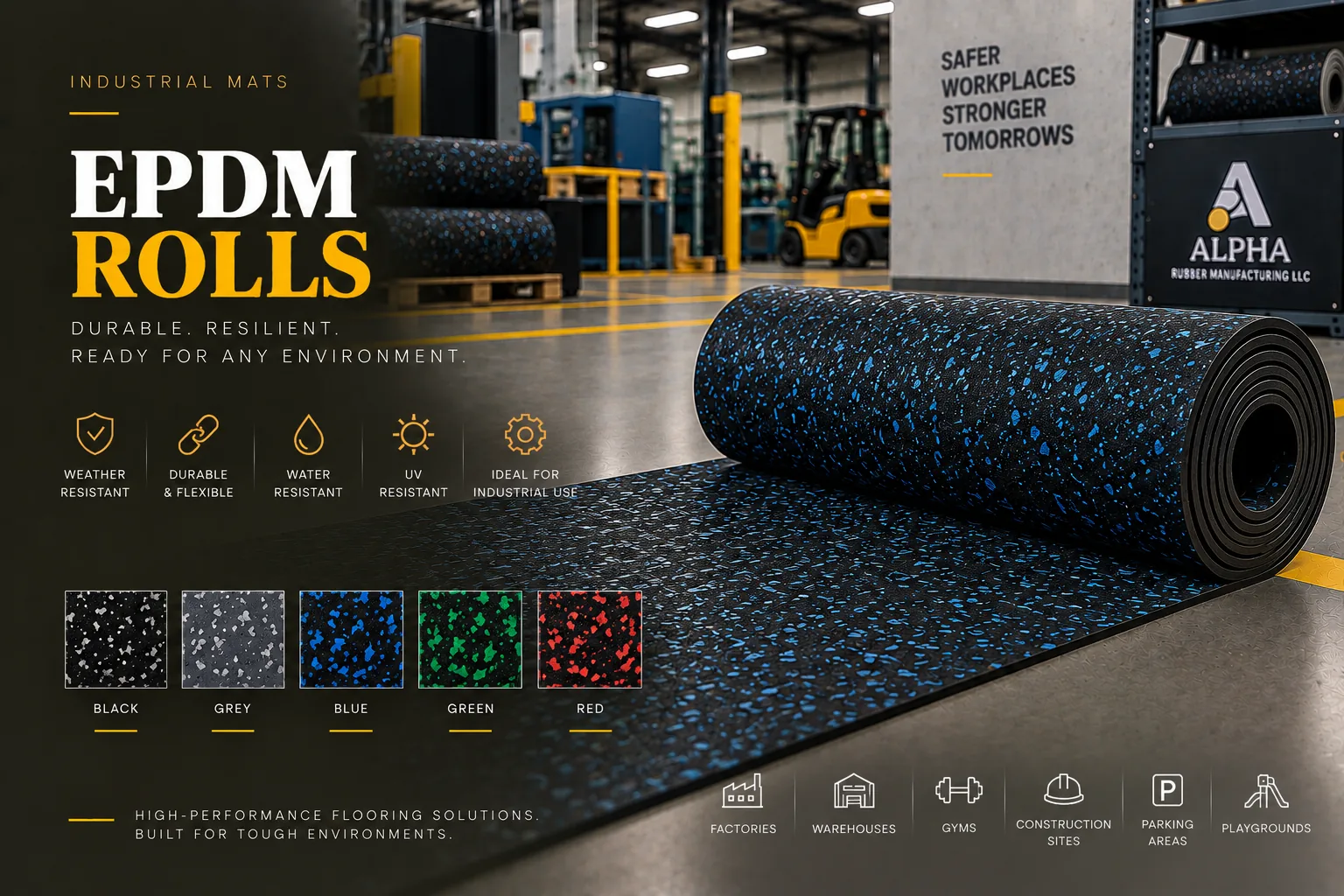 EPDM Rolls product in its intended application