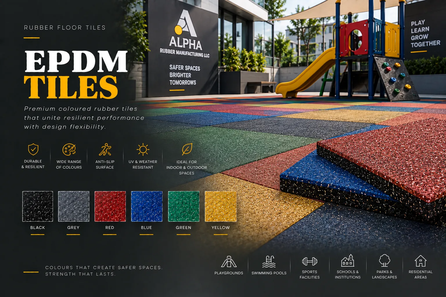 EPDM Tiles product in its intended application