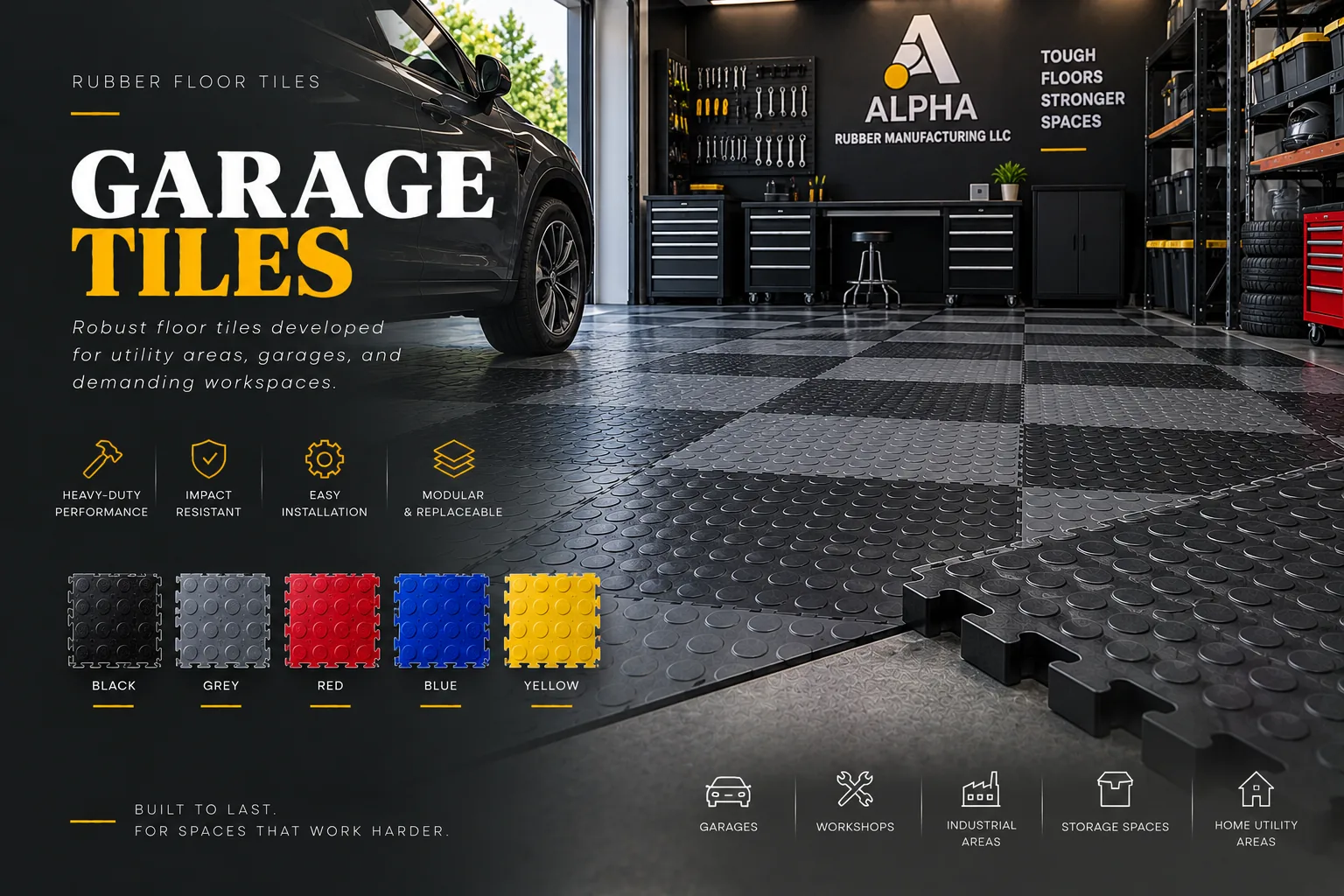 Garage Tiles product in its intended application