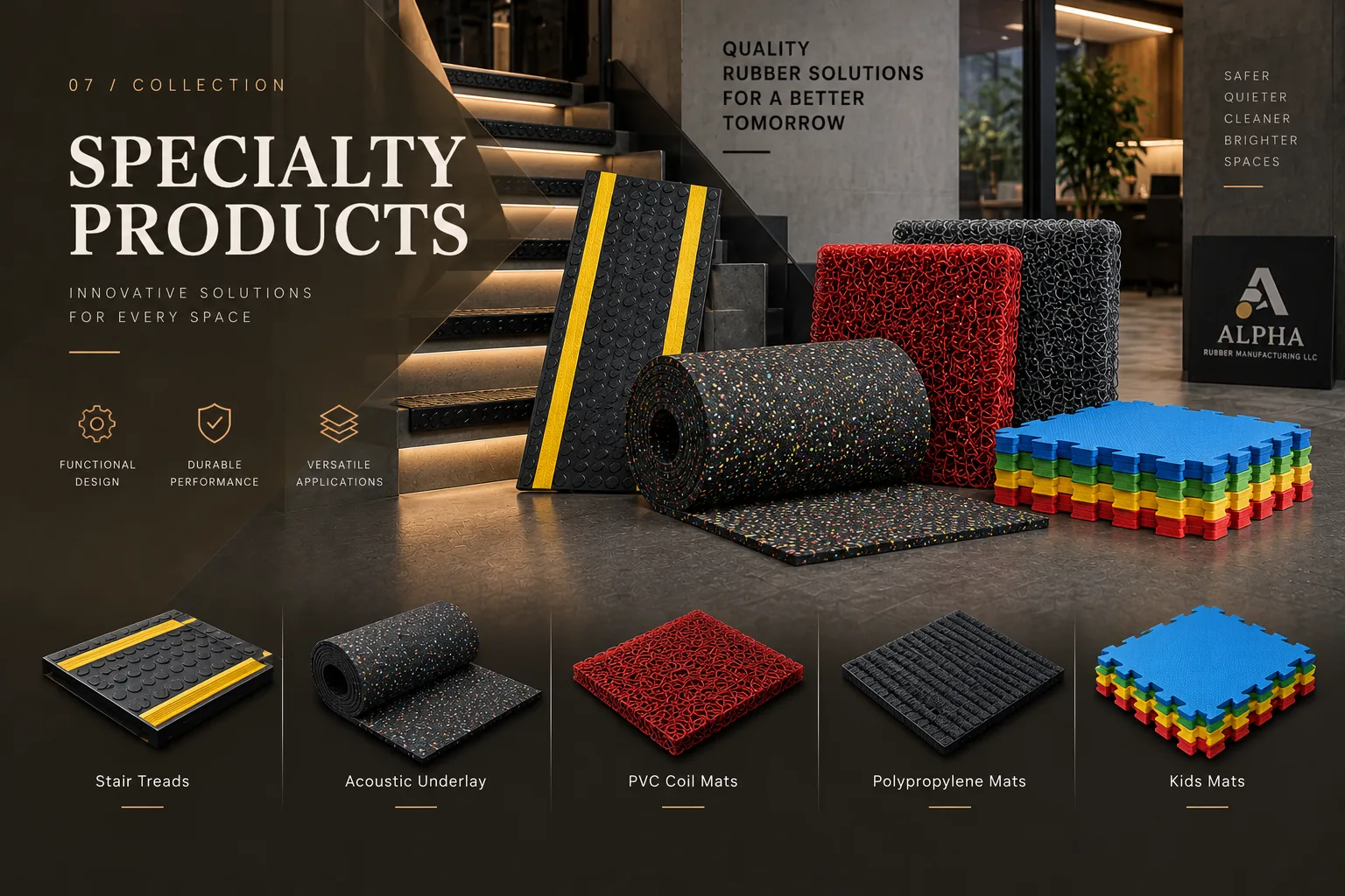 Specialty mat and flooring products