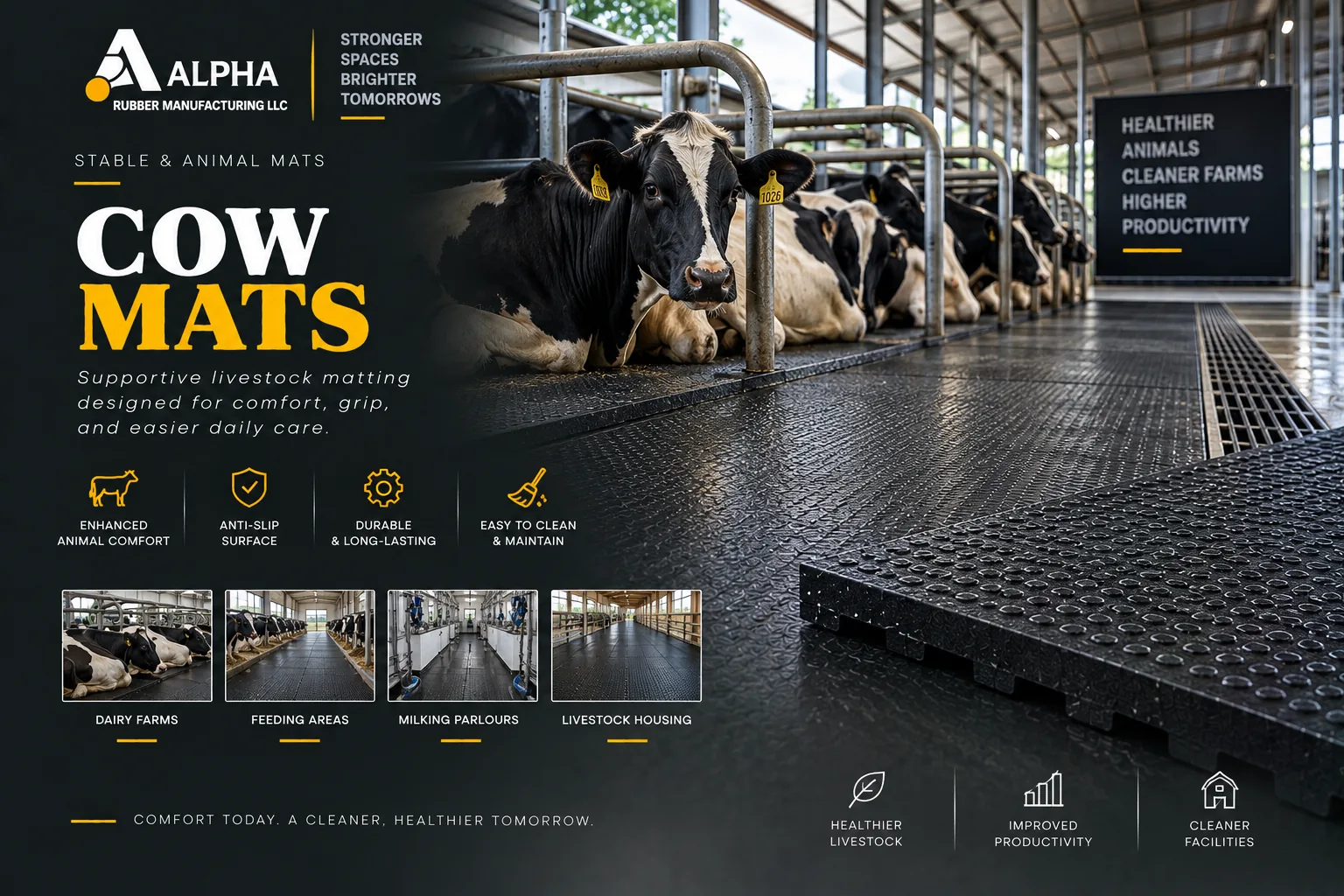 Cow Mats product in its intended application